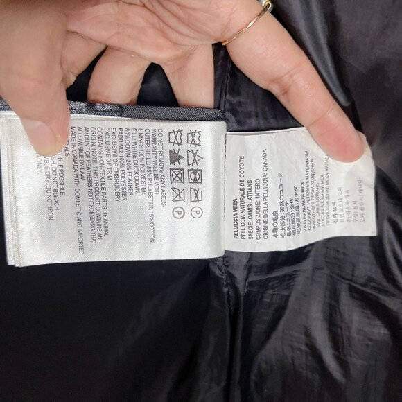 Canada Goose Mystique Parka Black Label Down Coat Real FUR Black Size XXS - Picture 11 of 12